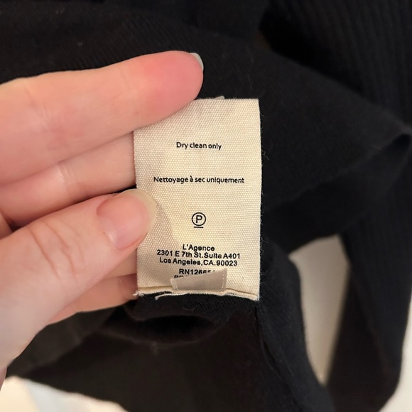 L'agence Sky Button Detail Crop Crew Sweater - Picture 11 of 13